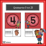 Getalkaarten 0 tot 20 (Sinterklaas)