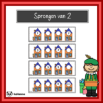 Sprongen van 2 – oneven getallen (Sinterklaas)