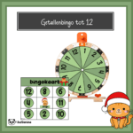 Getallenbingo tot 12 (Kerst)