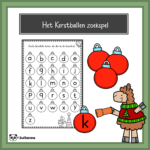 Kerstballen zoekspel – Letters